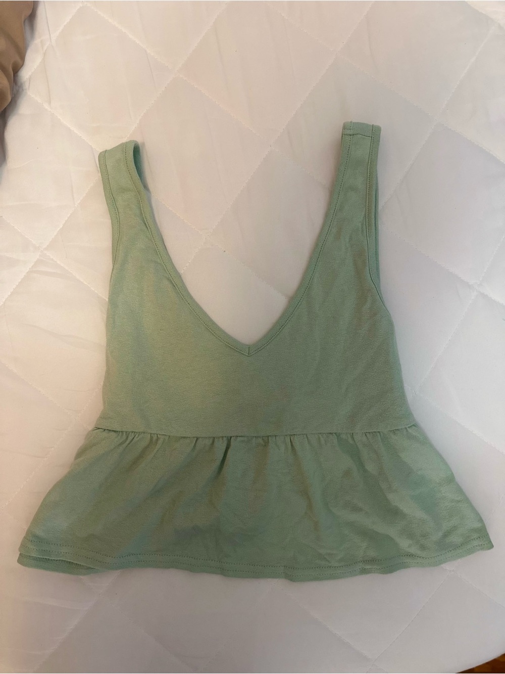 Pacsun Sage Green Peplum Tank Top